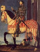 Portrait of Francois I on Horseback Francois Clouet